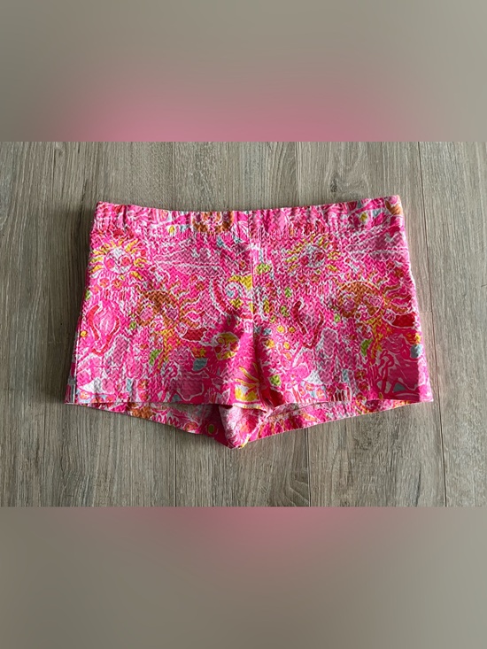 Lilly Pulitzer Other - Lilly Pulitzer Girl’s Pink Shorts More Kinis in the Keys Pull-on Adjustable 14